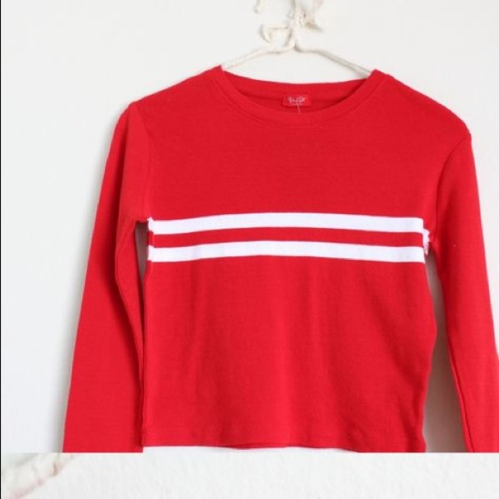 red brandy sweater